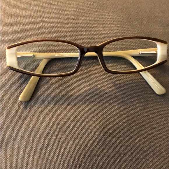 Vintage Norma Kamali brown and bone eyeglasses - Picture 8 of 16